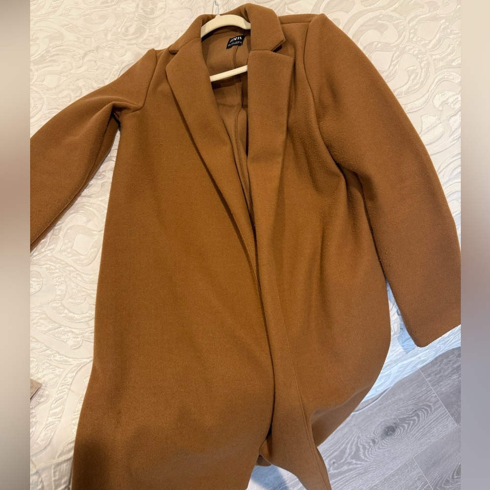 Zara Camel Tan Jacket worn two